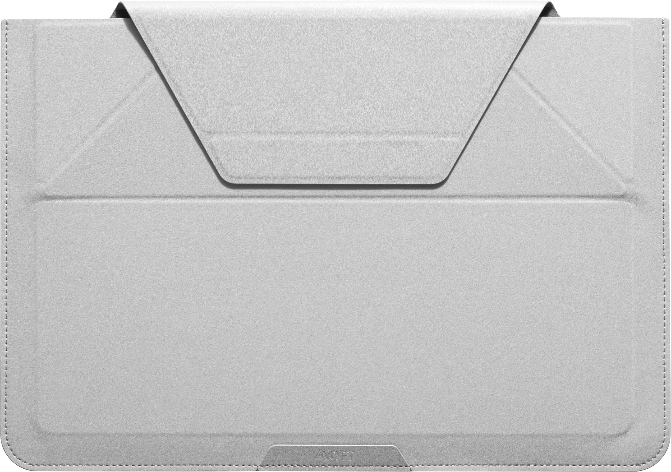 Front. MOFT - 3-in-1 Carry Sleeve, Stand & Storage for laptops 15"-16" - Grey.