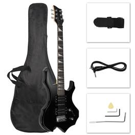 Winado - Burning Fire Design Electric Guitar Kit, 36-inch HSH Pickup Electric Guitar Beginner Guitar Set Rosewood