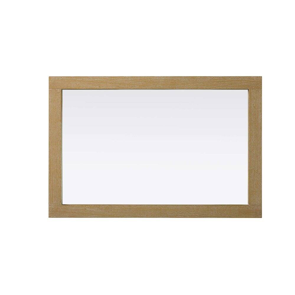 Alt View 1. Elegant Kitchen and Bath - Noah Wooden Rectangle Mirror 24 x 36 in Linen Oak - Linen Oak.