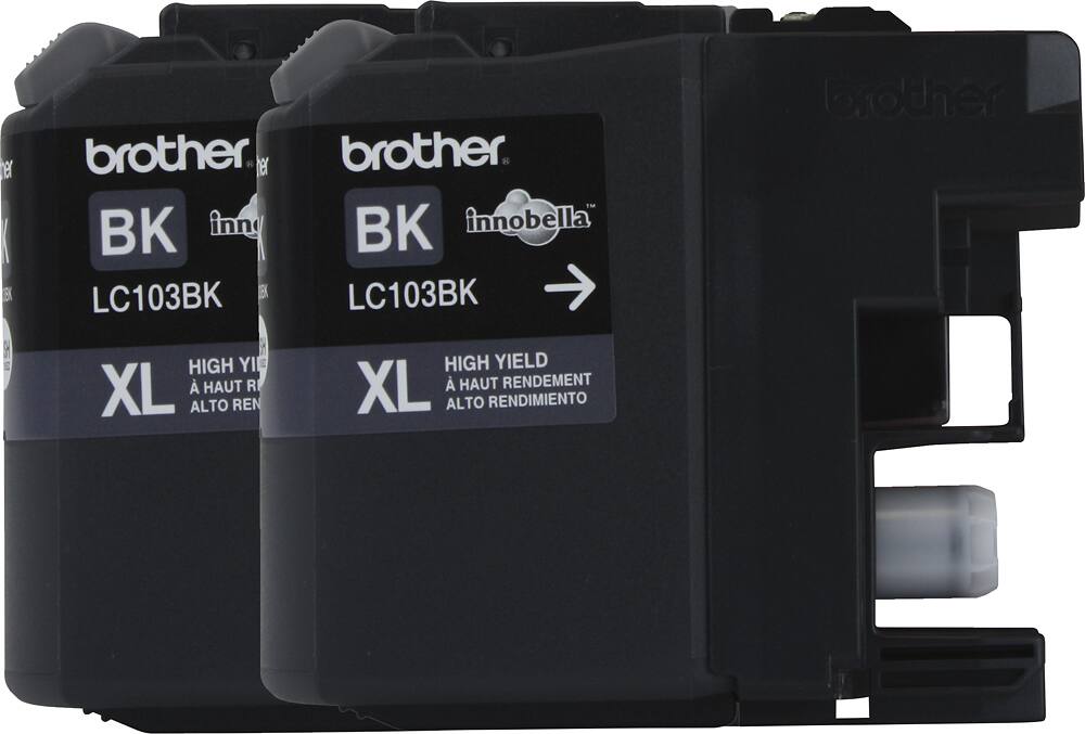 Alt View 1. Brother - LC1032PKS XL High-Yield 2-Pack Ink Cartridges - Black.