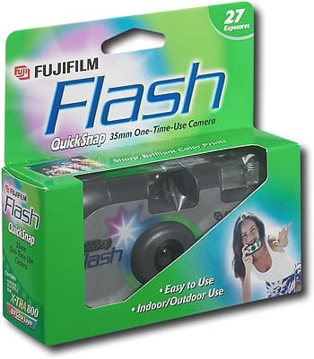 Angle Standard. Fuji - QuickSnap Flash One-Time-Use Camera.