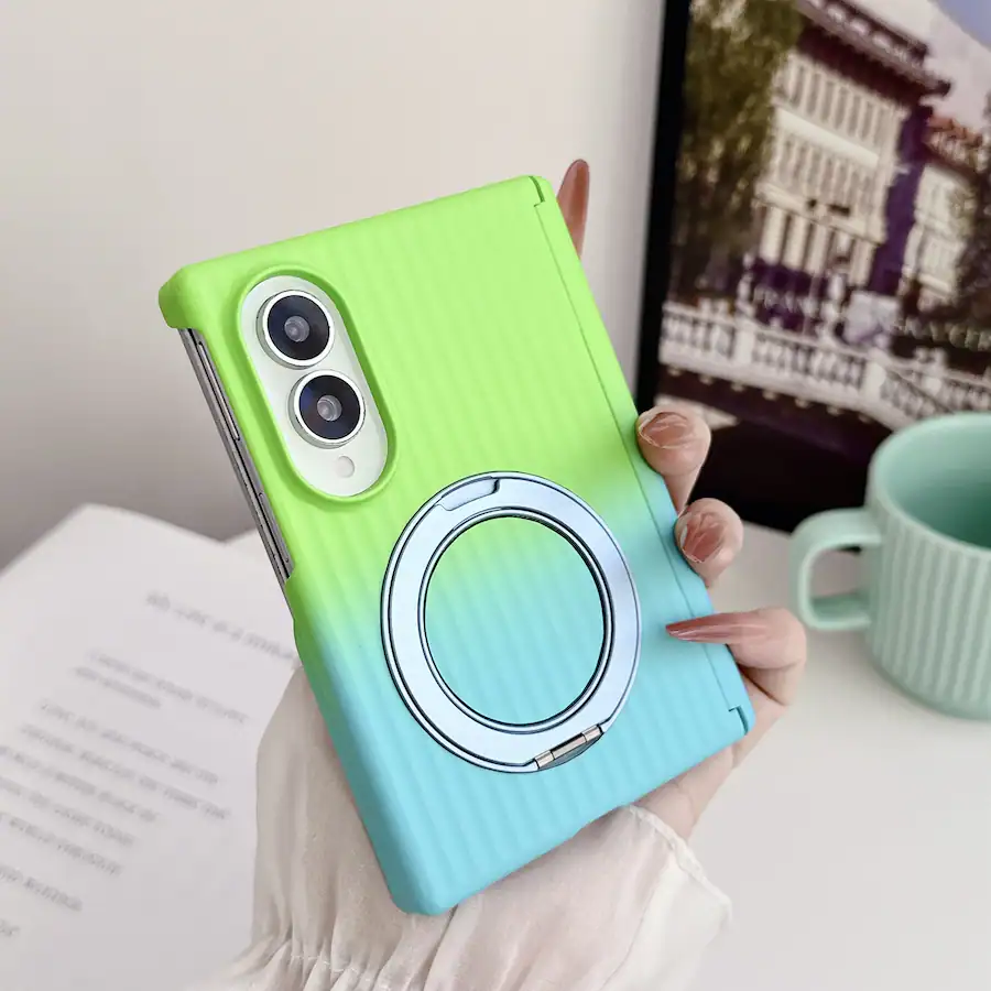 D Day Shell Shock Dteck Gradient Kickstand Case for Samsung Galaxy Z Fold8, Non Slip Hard ...