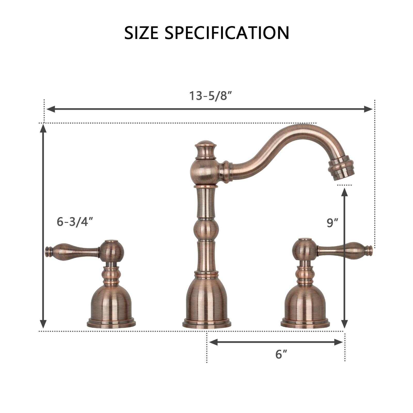 SIZE SPECIFICATION

13-5/8"  
6-3/4"  
9"  
6"
