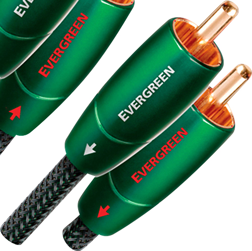Angle View: AudioQuest - Evergreen 6.6' Analog RCA Cable - Green