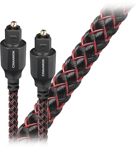 AudioQuest - OptiLink Cinnamon 4.9' Digital Optical Interconnect Cable - Red - Larger Front