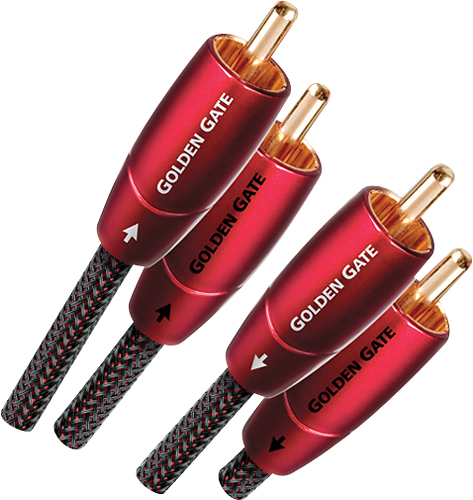 Angle View: AudioQuest - Golden Gate 6.6' Analog RCA Cable - Red
