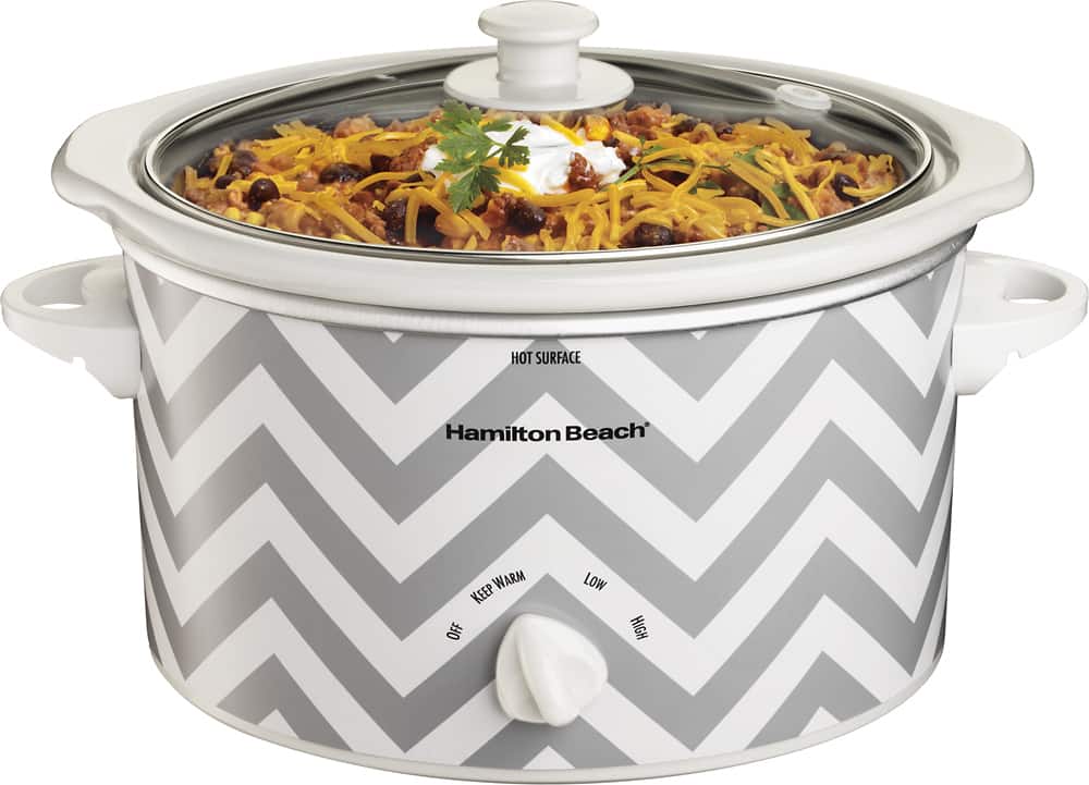 Angle. Hamilton Beach - 3 Quart Slow Cooker - White.