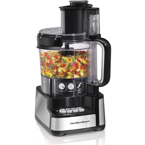 12-Cup Stack & Snap™ Food Processor with Big Mouth, Black &  Stainless - 70725