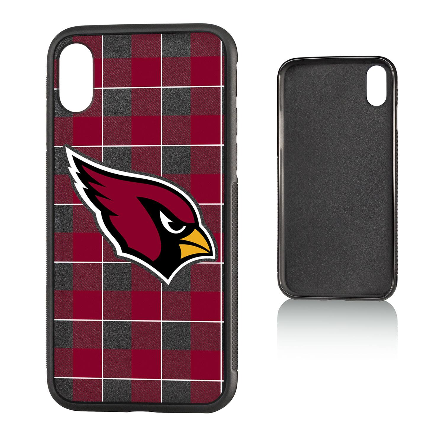 Alt View 2. Keyscaper - Arizona Cardinals iPhone Plaid Design Bump Case - 13 Pro Max - Multicolor.