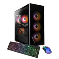 iBUYPOWER - Scale Gaming Desktop PC - AMD Ryzen 5 5500- AMD Radeon RX 6400 4GB- 16GB DDR4 RGB RAM - 1TB NVMe SSD - Black - Front_Zoom