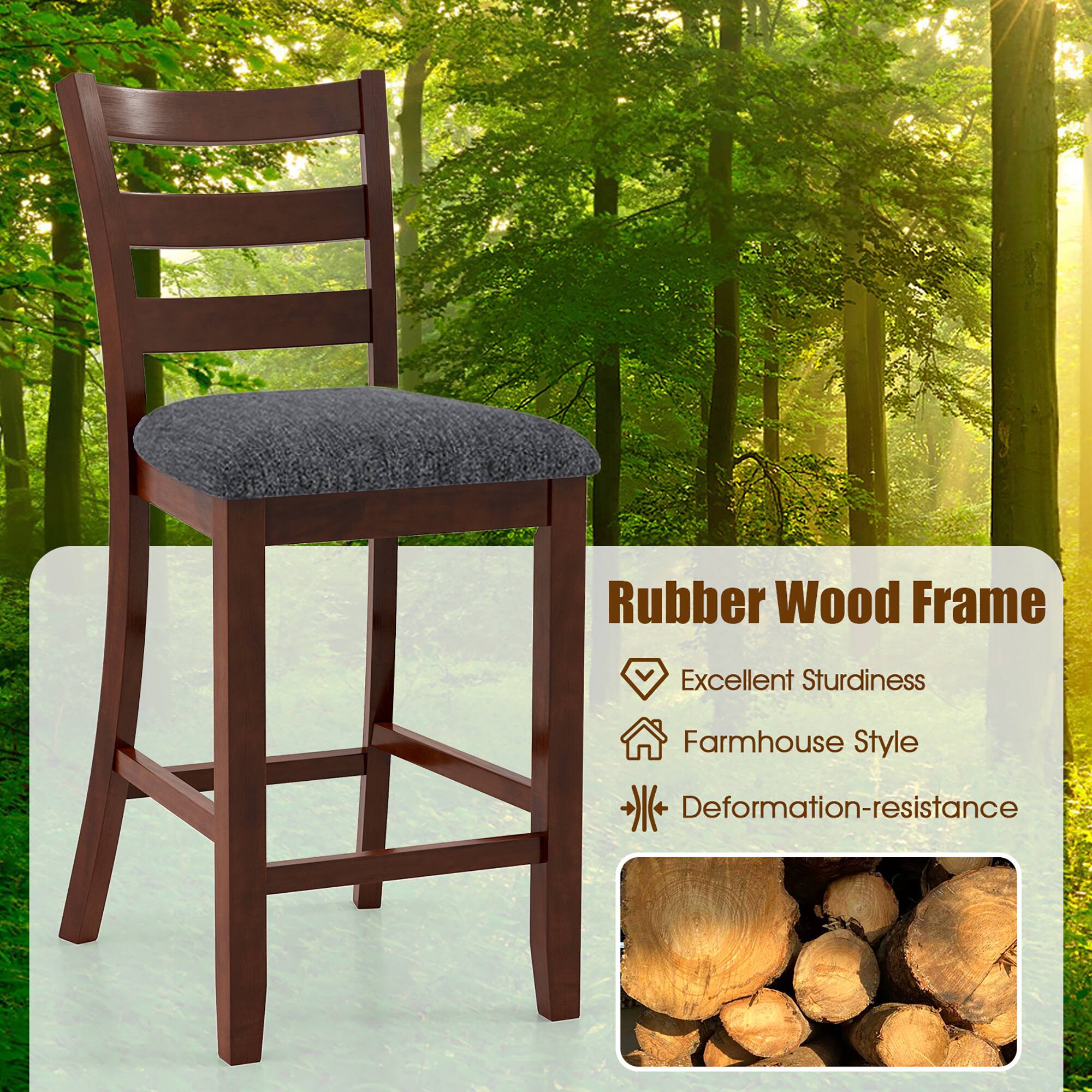Rubber Wood Frame
Excellent Sturdiness
Farmhouse Style
Deformation-resistance