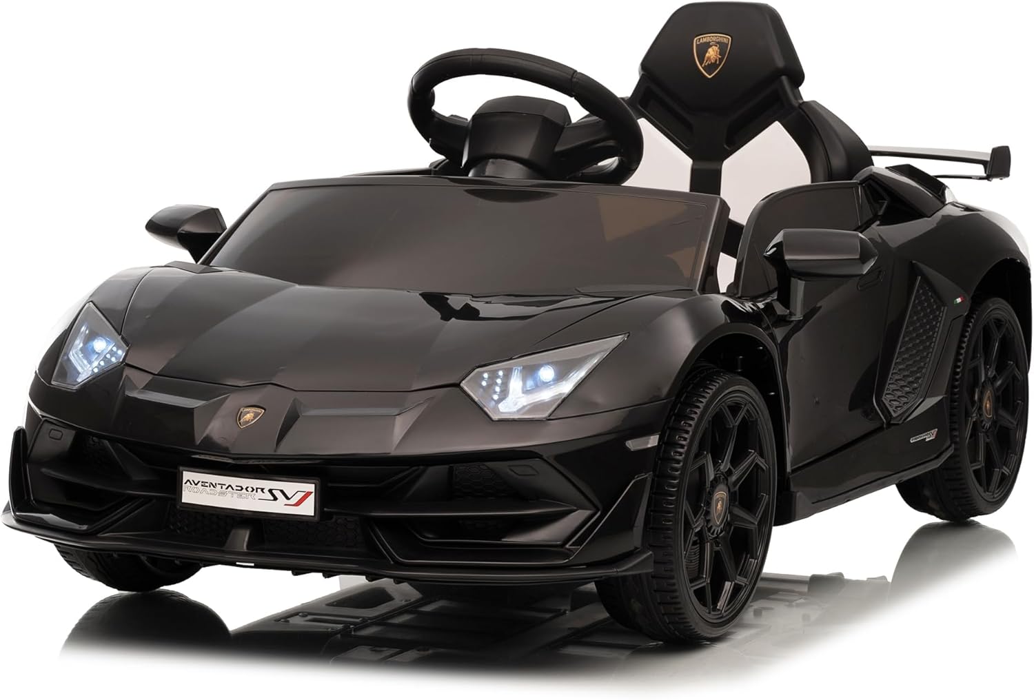 Electrodes Masters - 12V Licensed Lamborghini Ride On Car, Toddler Car Electric Car for Kids with Remote Control, Music, LED and Headlights - Black price history on PriceWatchPro