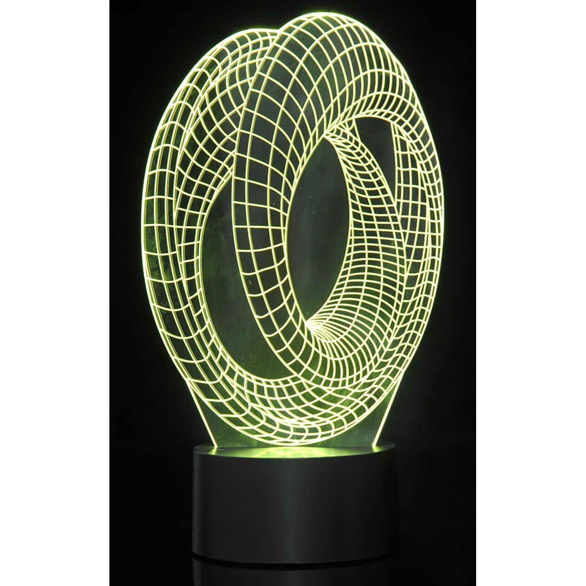 JuzToys - 3D Night Light for Kids, 3D Corkscrew Lighting Laser Cut Precision LED Lights, LED Lamp for Bedrooms and Offices - Black price history on PriceWatchPro