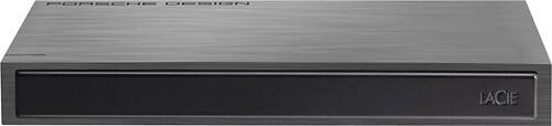 Front. LaCie - Porsche Design P'9220 500GB External USB 3.0 Portable Hard Drive - Silver.