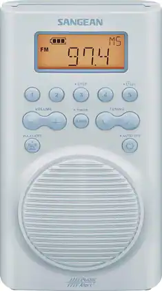 Sangean - SG-100 Waterproof Shower Radio - Black