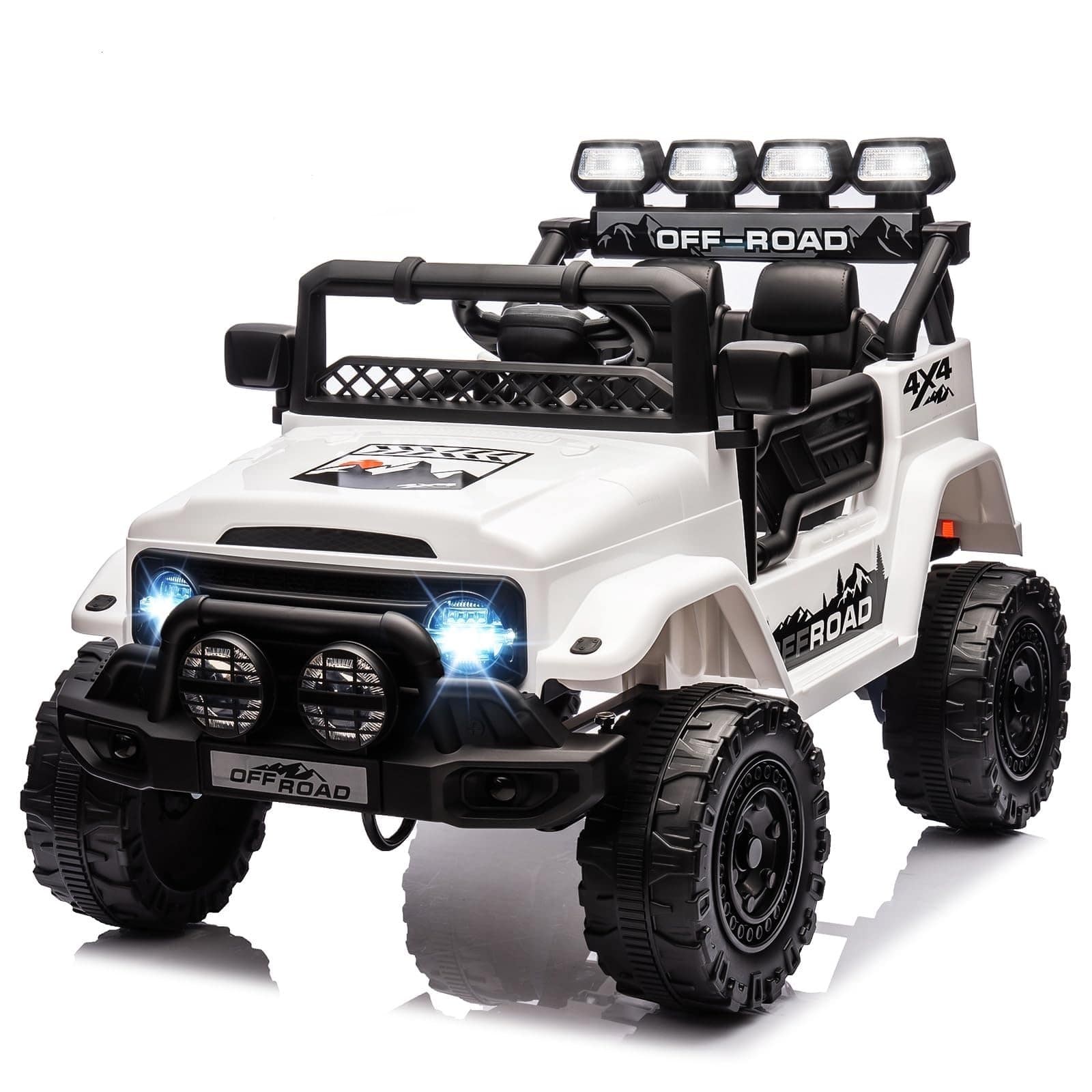 GARVEE - 12V Kids' Ride On Toy - Electric Truck Ride On Car - White