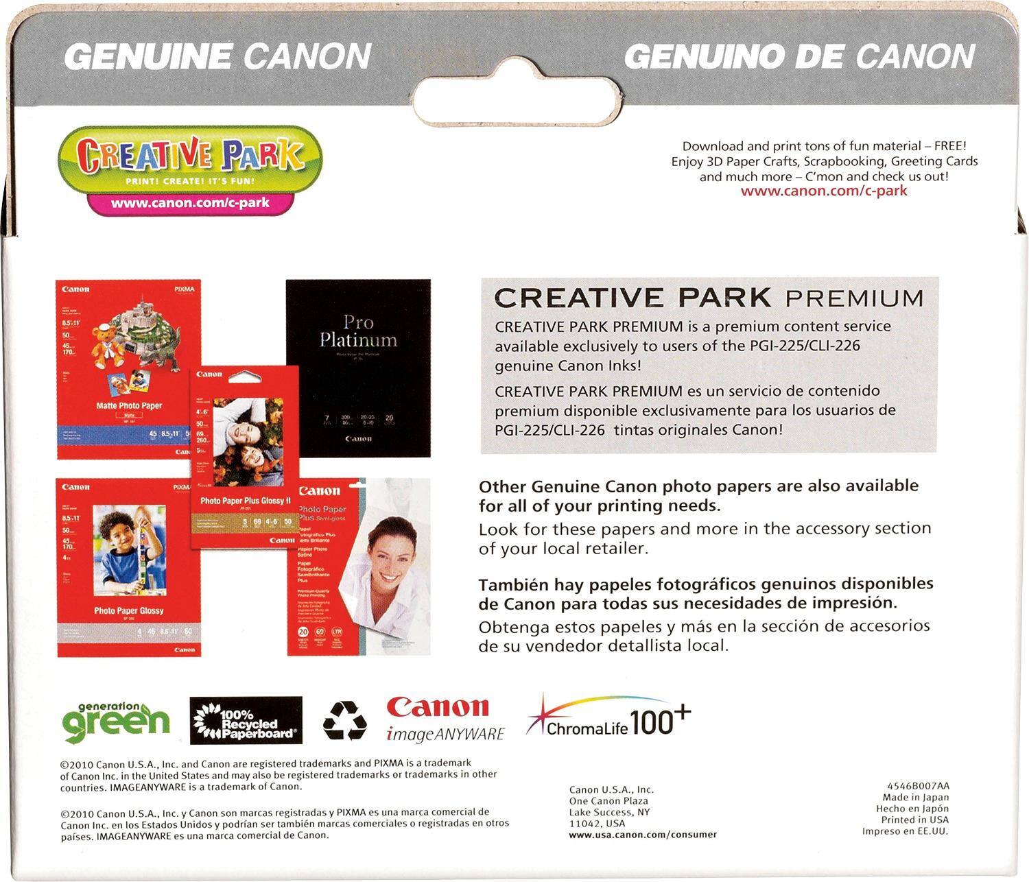 Alt View 13. Canon - CLI-226 4-Pack Ink Cartridges + Photo Paper - Black/Cyan/Magenta/Yellow.