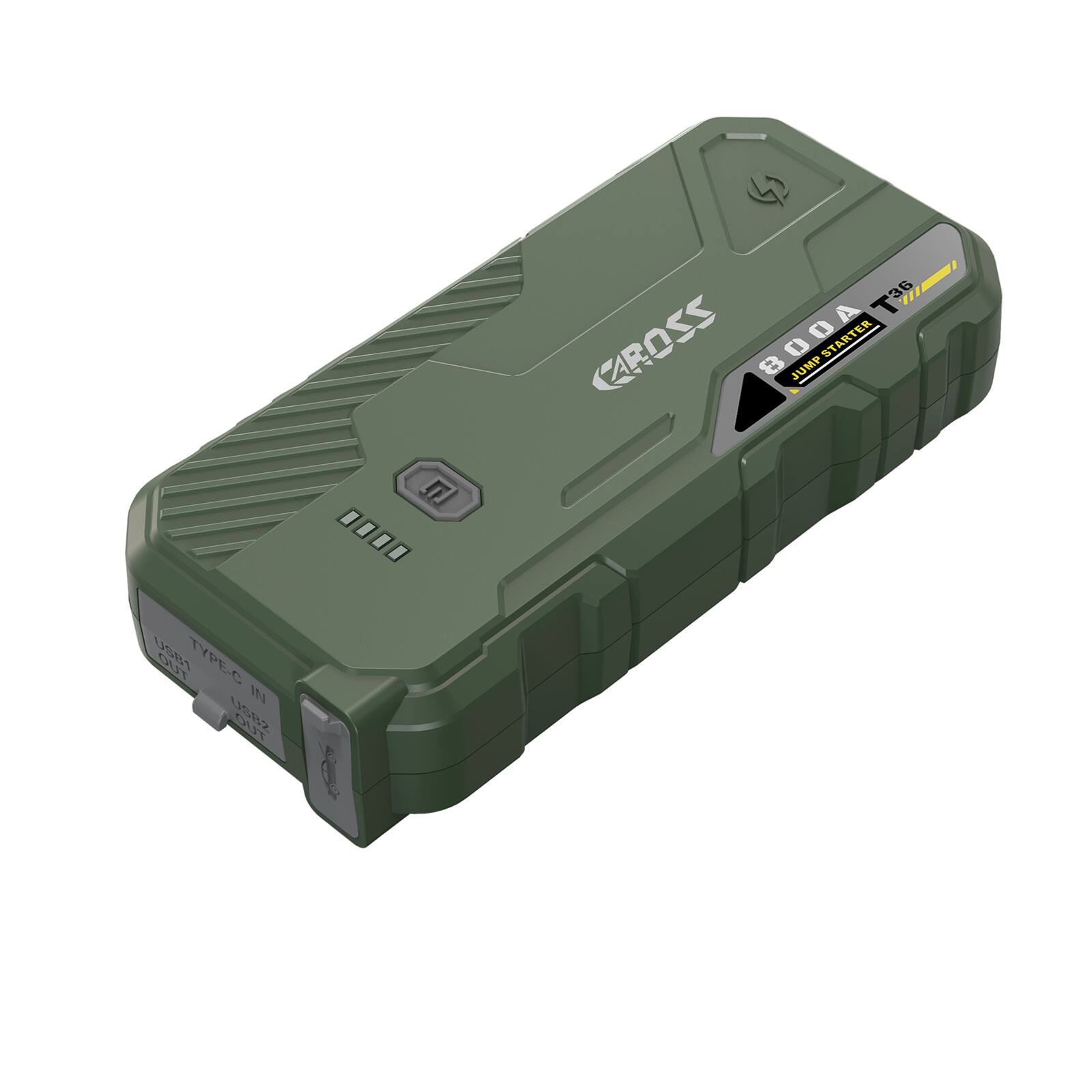 T36 CAROSS 800A JUMP STARTER  
TYPE-C IN  
USB2 OUT