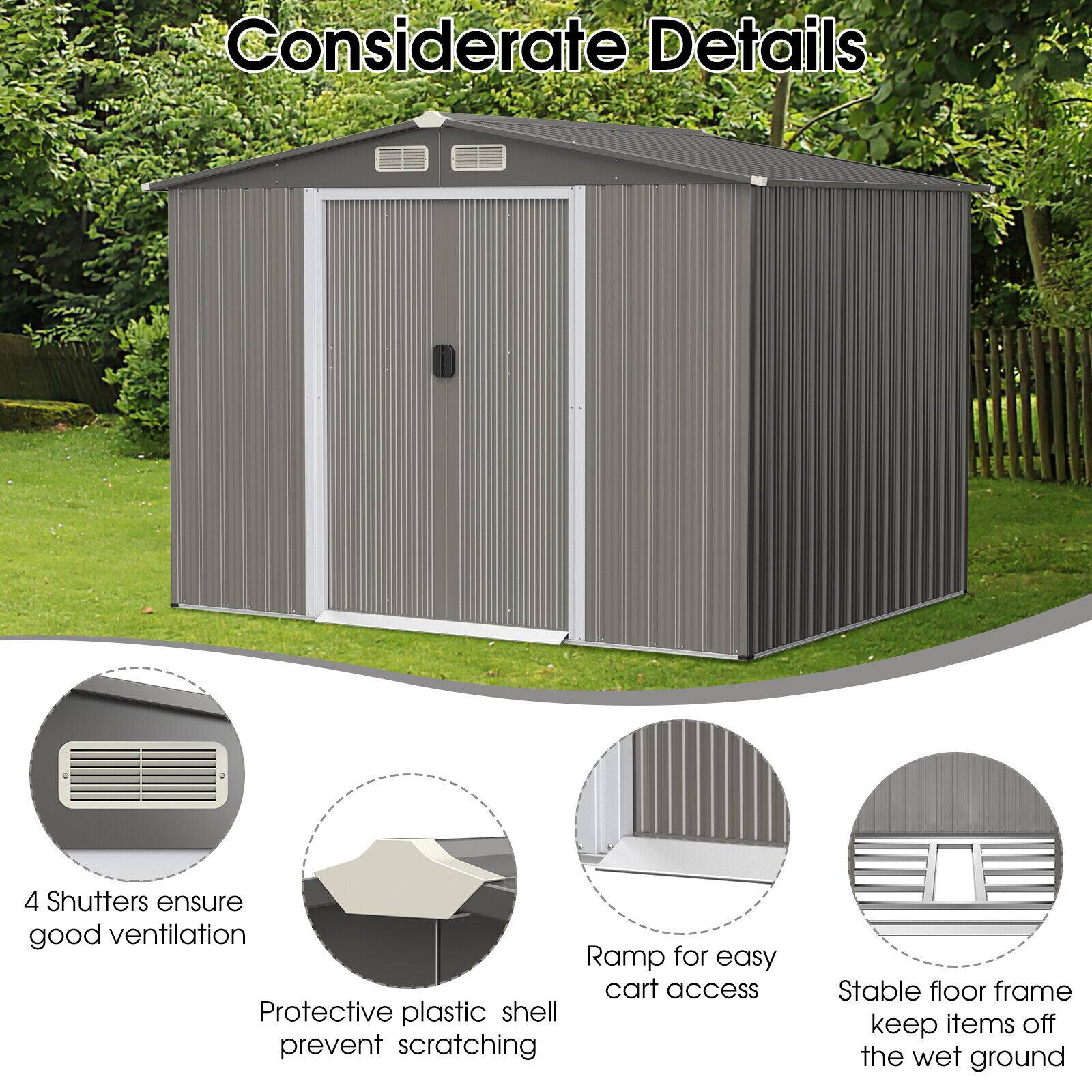 Considerate Details

- 4 Shutters ensure good ventilation
- Protective plastic shell prevent scratching
- Ramp for easy cart access
- Stable floor frame keep items off the wet ground