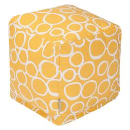 Majestic Home - Cube Pouf Fusion - Yellow