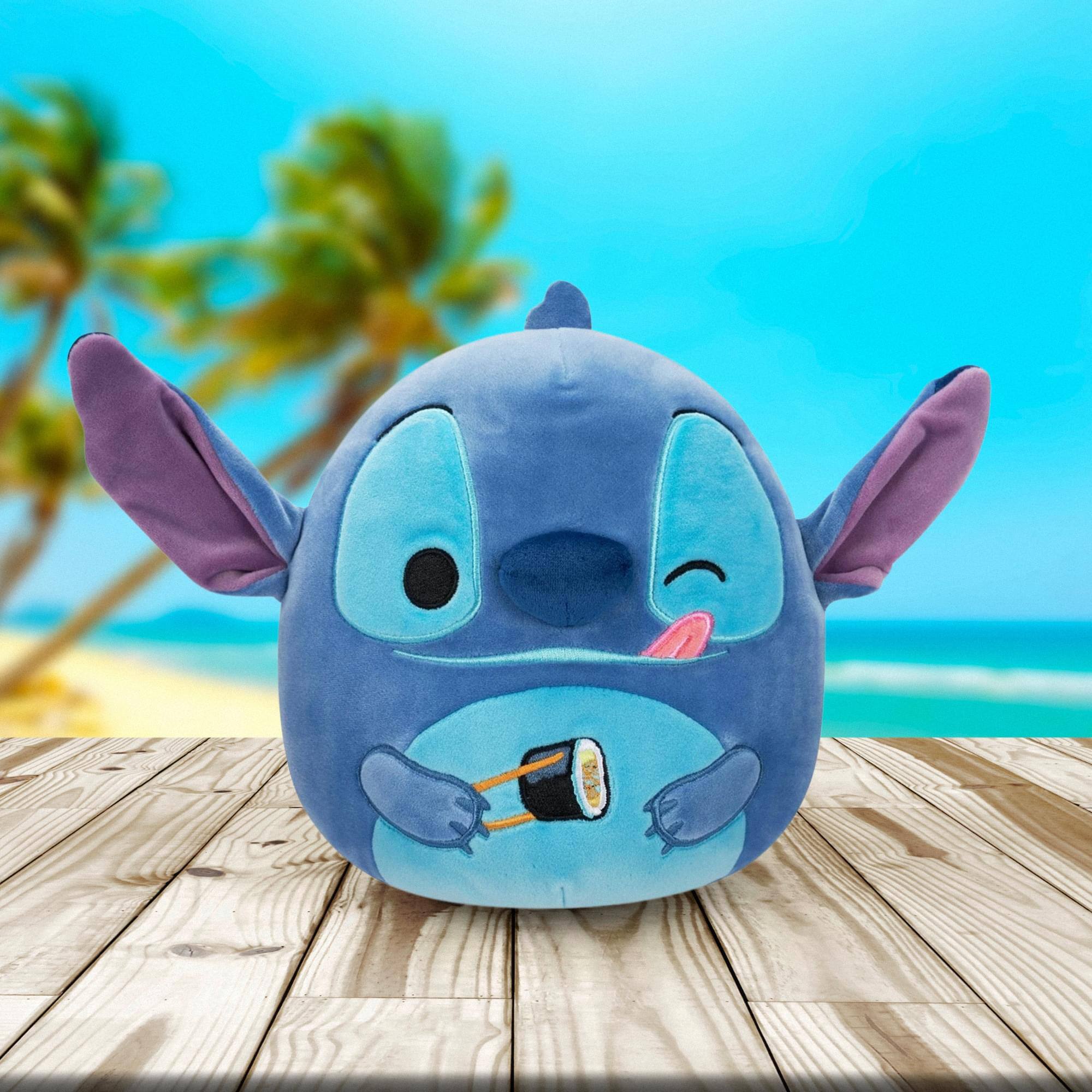 Alt View 1. Disney - Squishmallows Disney 8 Inch Plush | Stitch with Sushi - Blue.