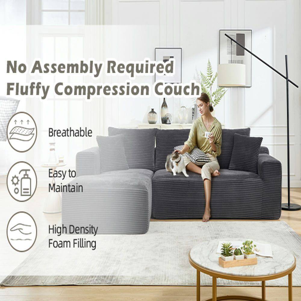 No Assembly Required  
Fluffy Compression Couch  

- Breathable  
- Easy to Maintain  
- High Density Foam Filling
