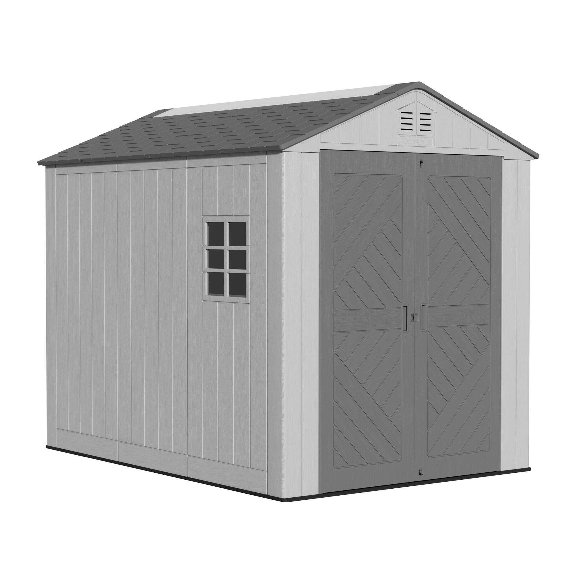 Yardgrace - Outdoor Resin Storage Shed, Weatherproof Durable Tool Shed, Lockable with Floor and Window - 6x9 ft.50 sq