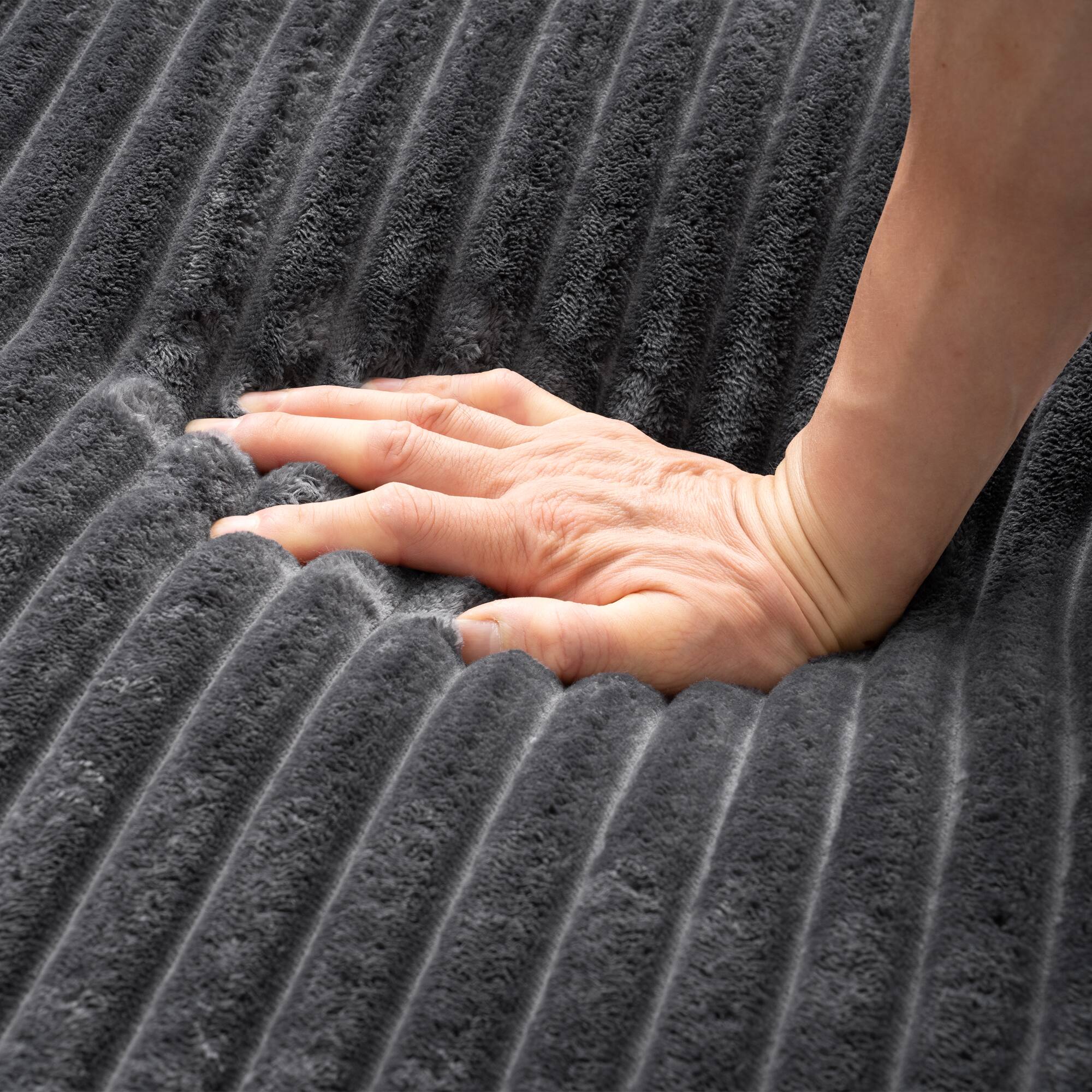 Alt View 5. FUFU&GAGA - Deep Gray Corduroy Modular Sofa, Sectional Couch with Firm 60D Foam, Comfy, Washable & Flexible Layout for Living Room - Gray.