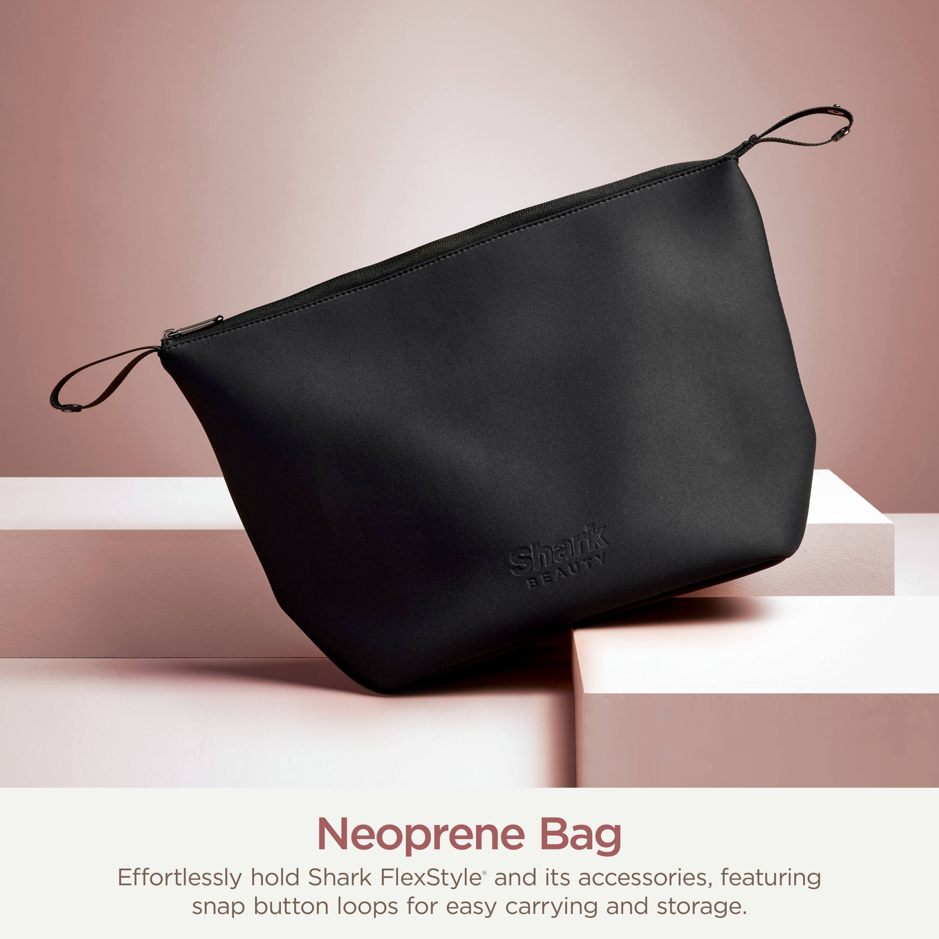 Shark Beauty Neoprene Bag

Effortlessly hold Shark FlexStyle and its accessories, featuring snap button loops for easy carrying and storage.
