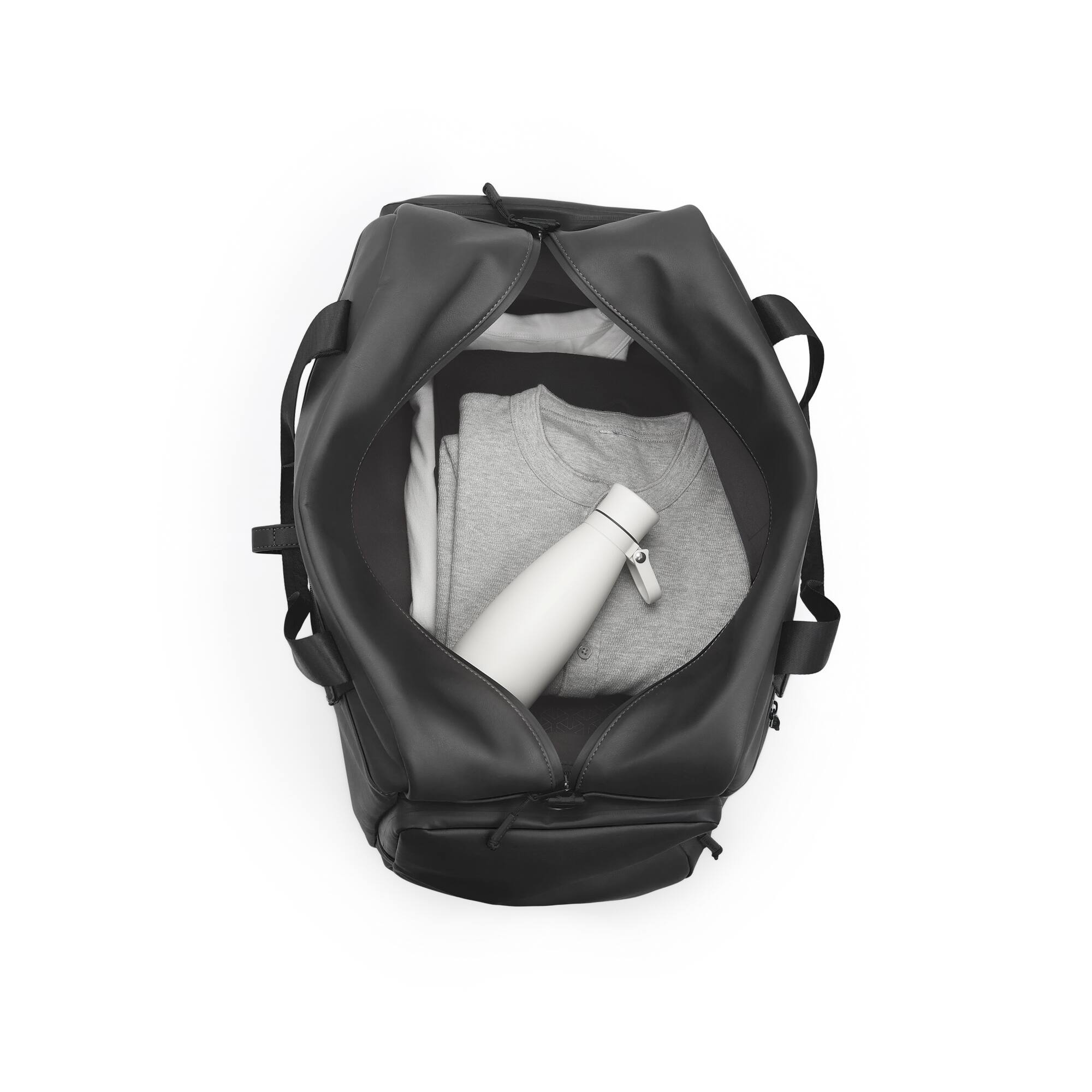 Left. Bugatti - Vision Duffle Bag - BLACK.