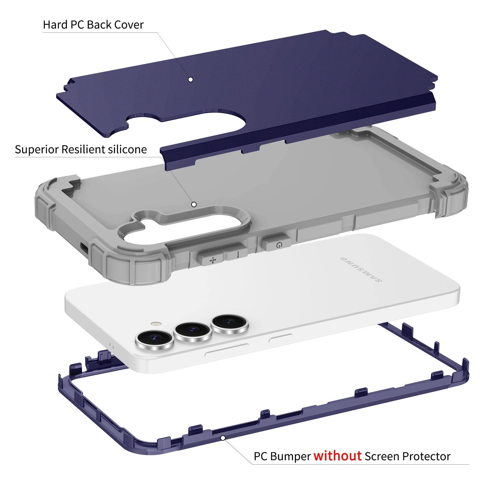 Hard PC Back Cover  
Superior Resilient silicone  
SAMSUNG PC Bumper without Screen Protector