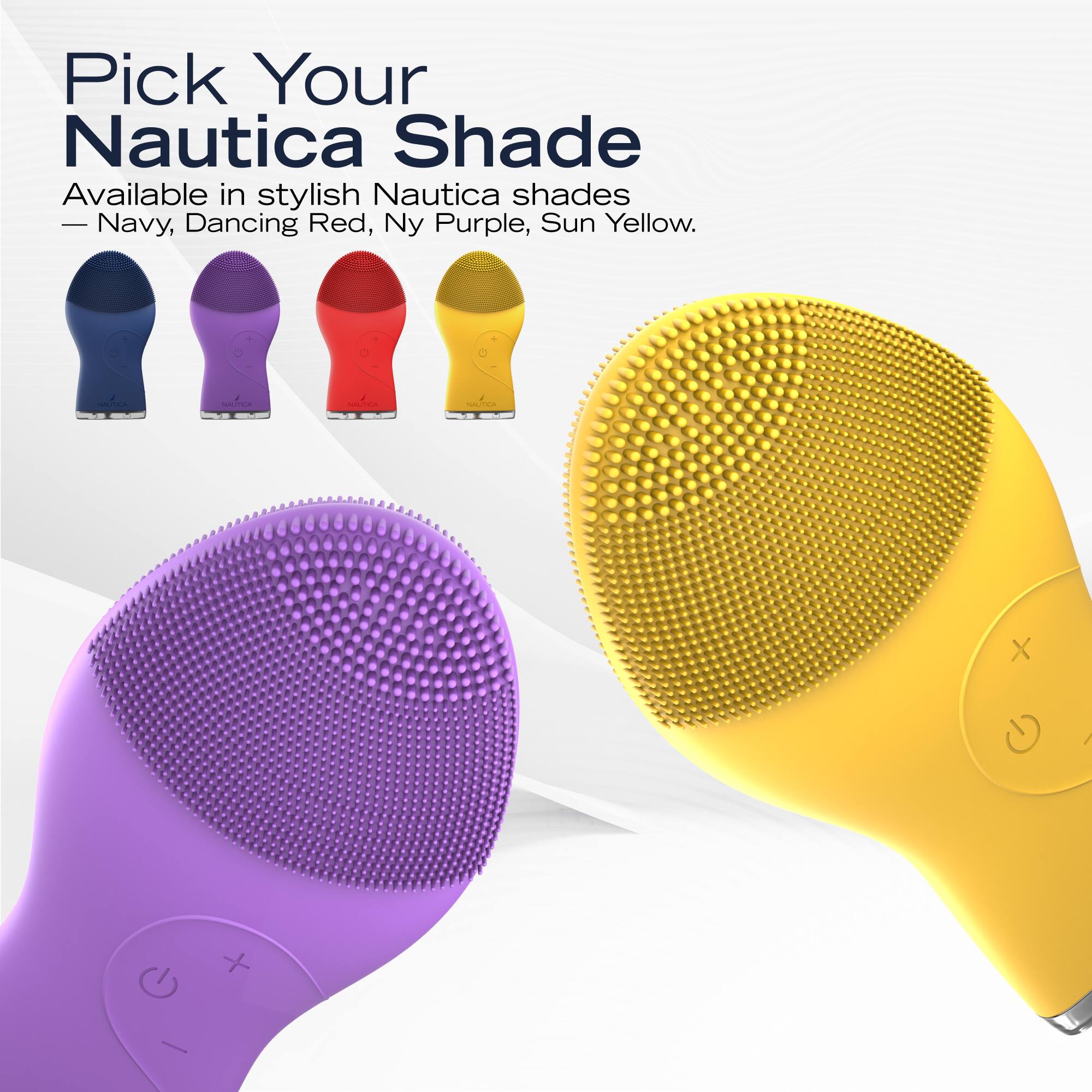 Pick Your Nautica Shade

Available in stylish Nautica shades:
- Navy
- Dancing Red
- Ny Purple
- Sun Yellow