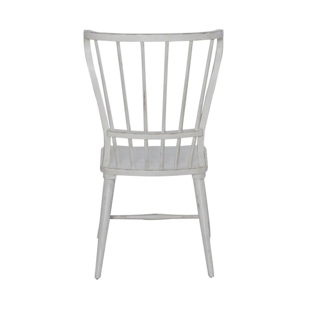 Front. Liberty Furniture Industries - River Place Windsor Back Side Chair (RTA) - Set of 2 in Pine Solids & Veneers - Riverstone White & Tobacco.