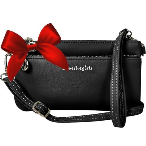 Front. ESBANY - Cell Phone Purse - Touch Screen Women’s Crossbody Bag - Clutch Purses for Women (Bella) - Black.