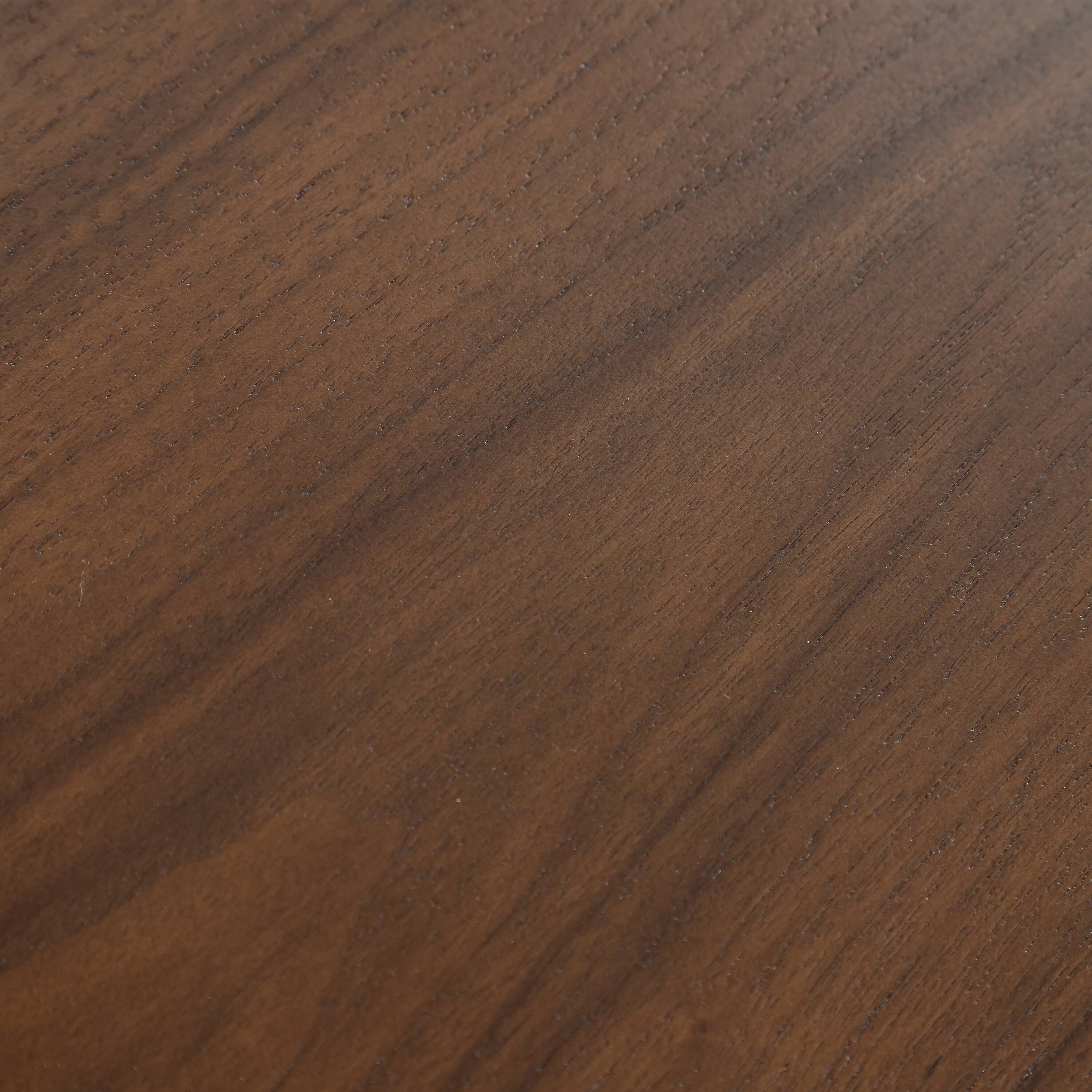 Alt View 4. Lirago - 59in. Tapered Leg Round Walnut Dining Table Solid Wood Timeless Style,Seats 10 People - Brown.