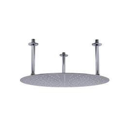 Alfi - 20" Round Brushed Solid Ultra Thin Rain Shower Head - Stainless Steel