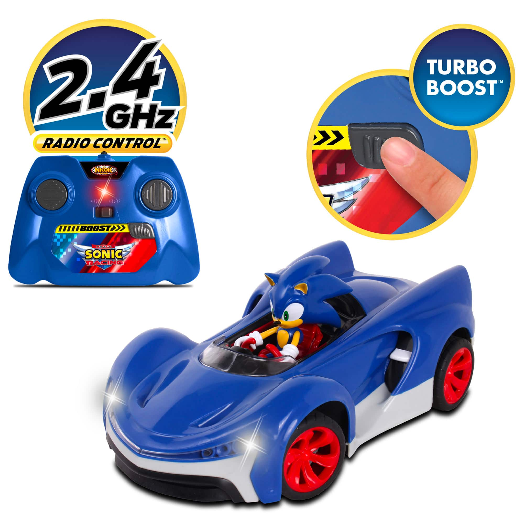 NKOK Team Sonic Racing Shadow The Hedgehog shops 2.4Ghz Turbo Remote Controlled Car