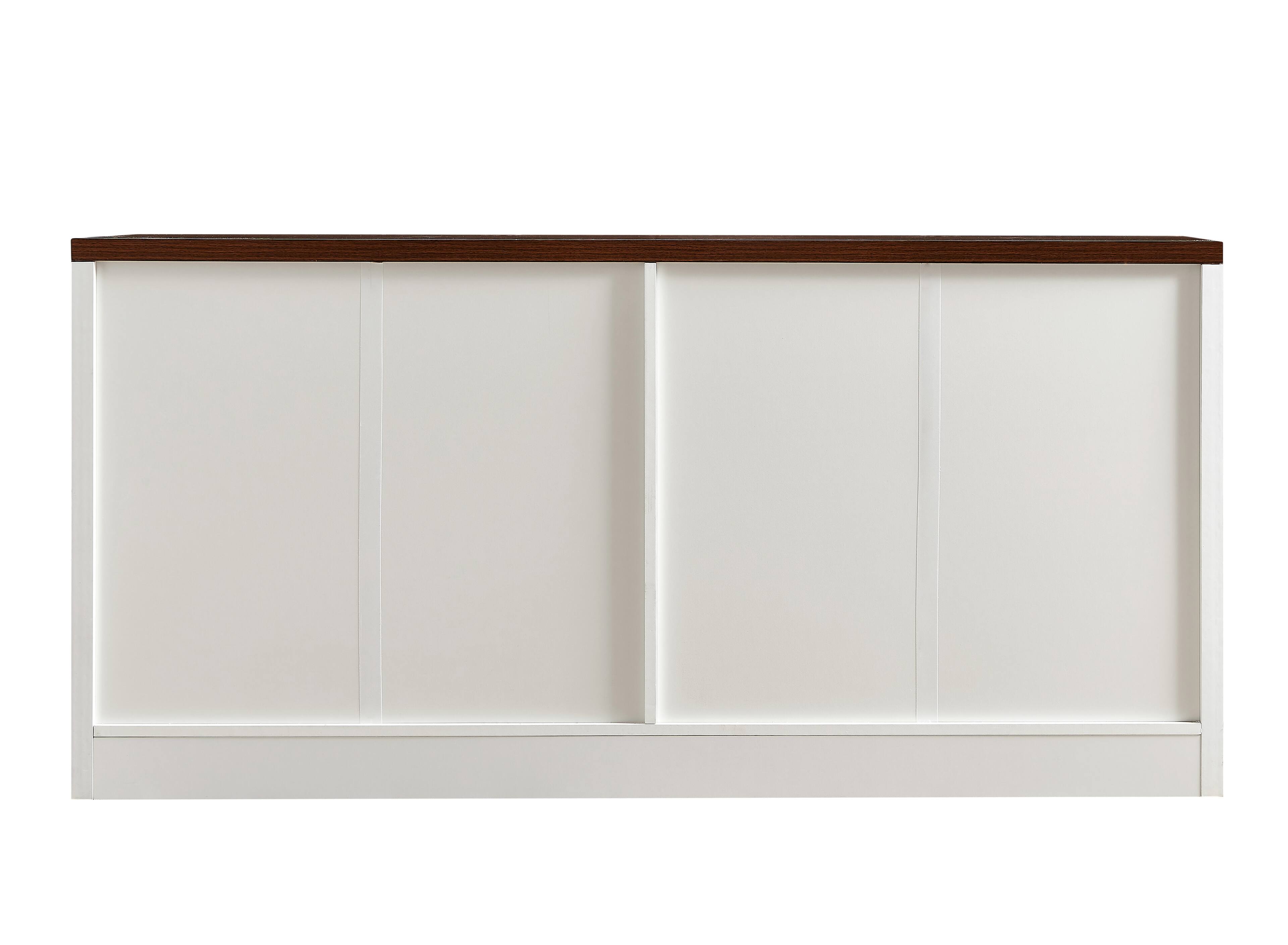 Alt View 4. Spaco - Spaco 61" Multifunctional TV Stand, Large Capacity Storage Cabinet for Living Room, Bedroom and Office Use - White+Walnut.