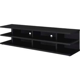 FurniFact - 78-Inch 2-Tier TV Stand Media Console with Contemporary Style - Black