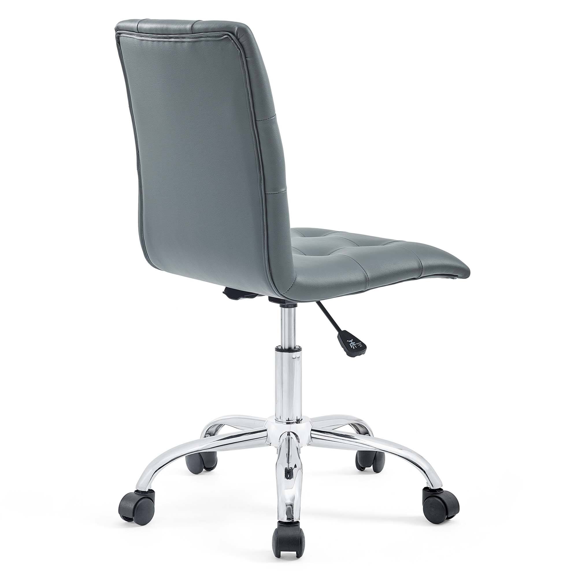 Alt View 5. Modway - Prim Armless Mid Back Office Chair by Modway - Gray.