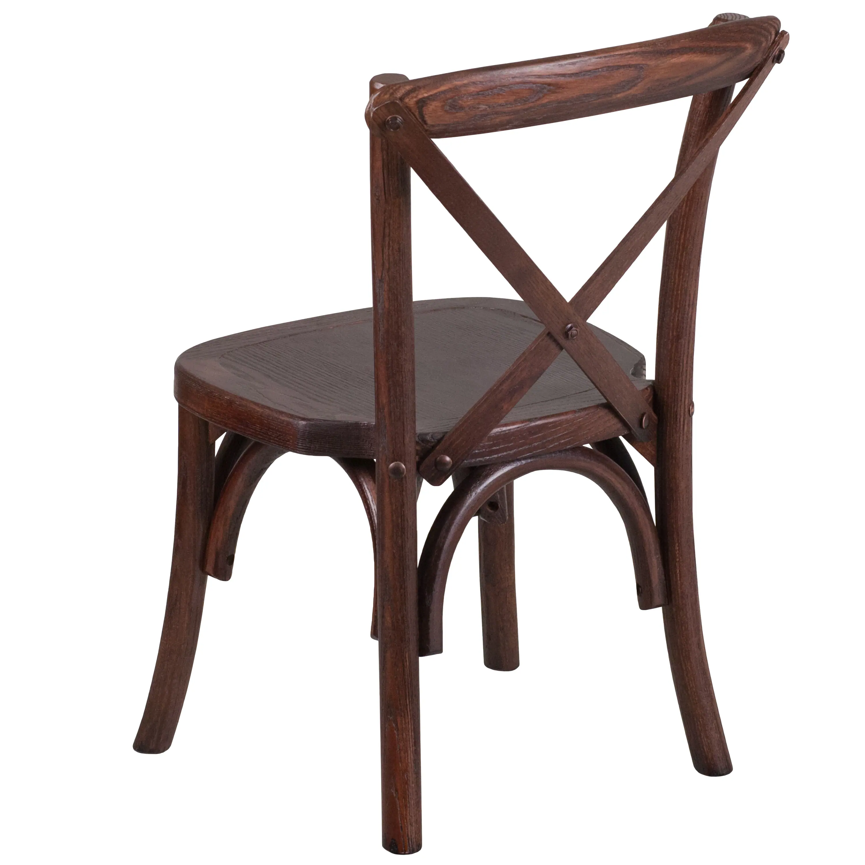 Alt View 3. Emma + Oliver - Kids Cross Back Chair - Mahogany.