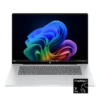 HP - OmniBook 5 - Copilot+ PC - 16" 2K OLED Touch-Screen Laptop - Snapdragon X Plus 2025 - 16GB Memory - 1TB SSD - Glacier Silver