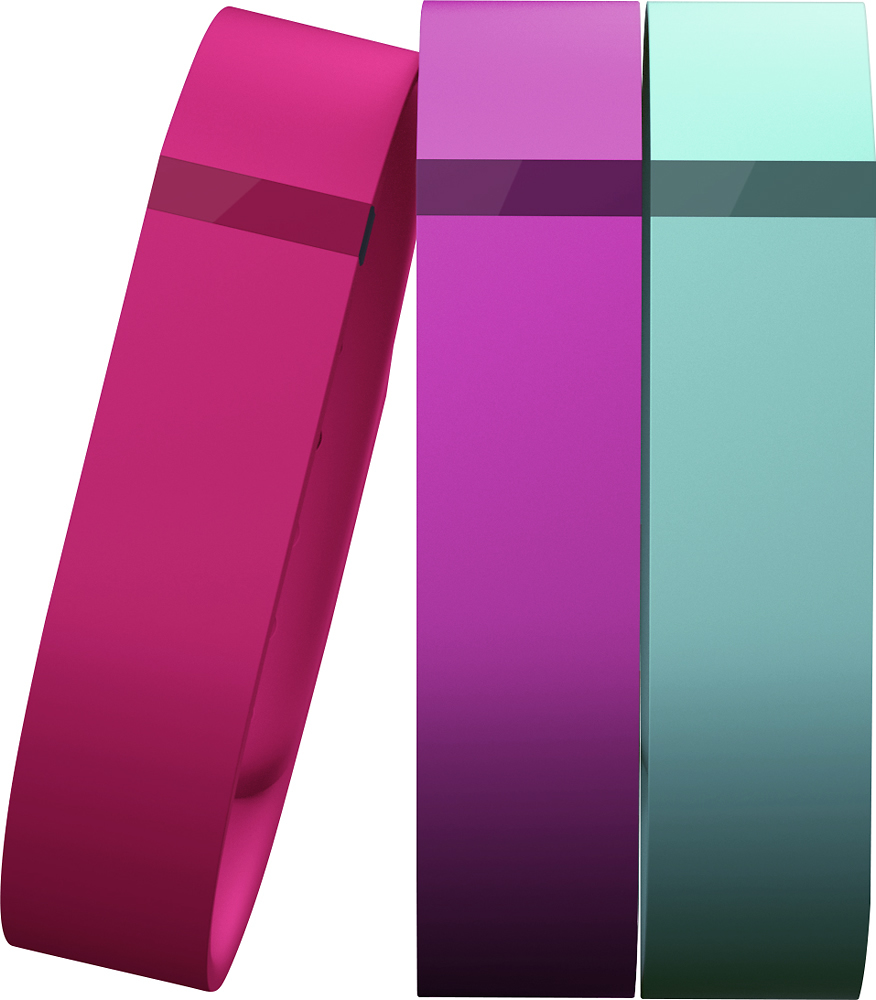 Small Violet, Teal, Pink Fitbit Flex Vibrant Fitness Bands 3-Pack Size – NIB 