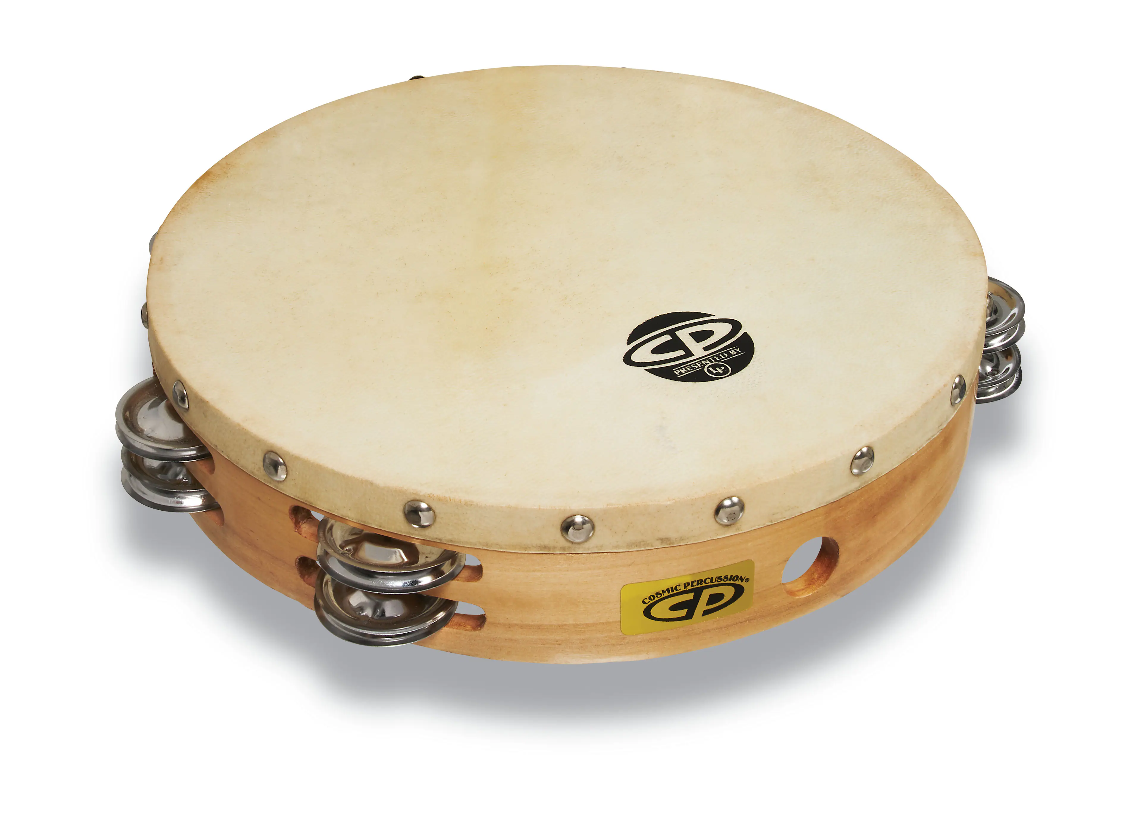 Latin Percussion - CP Double Row Head Tambourine Steel, 10"