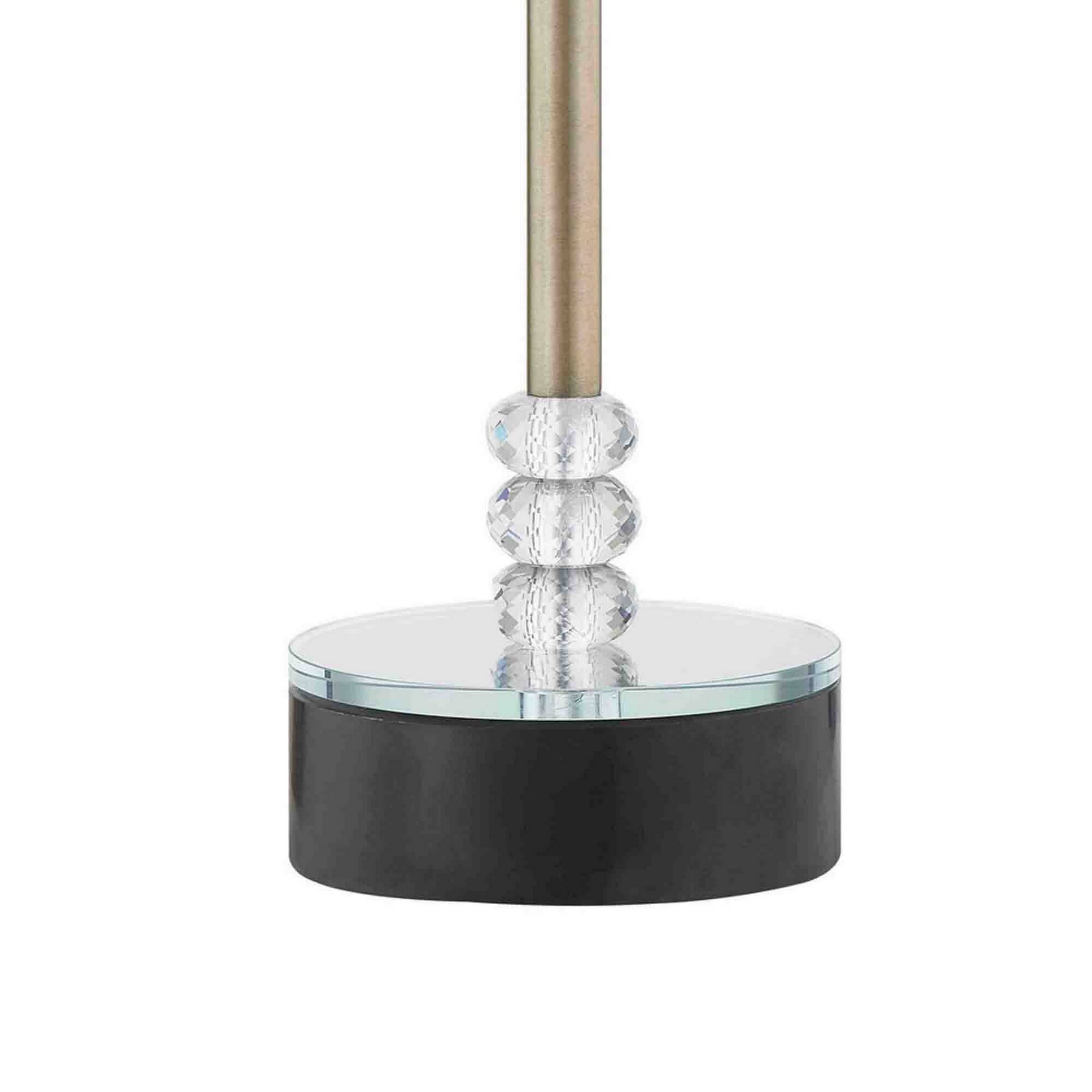 Back. Manhattan Lane - Dany 24 Inch Table Lamp with Crystal Drum Shade, Metal - Brass, Black.
