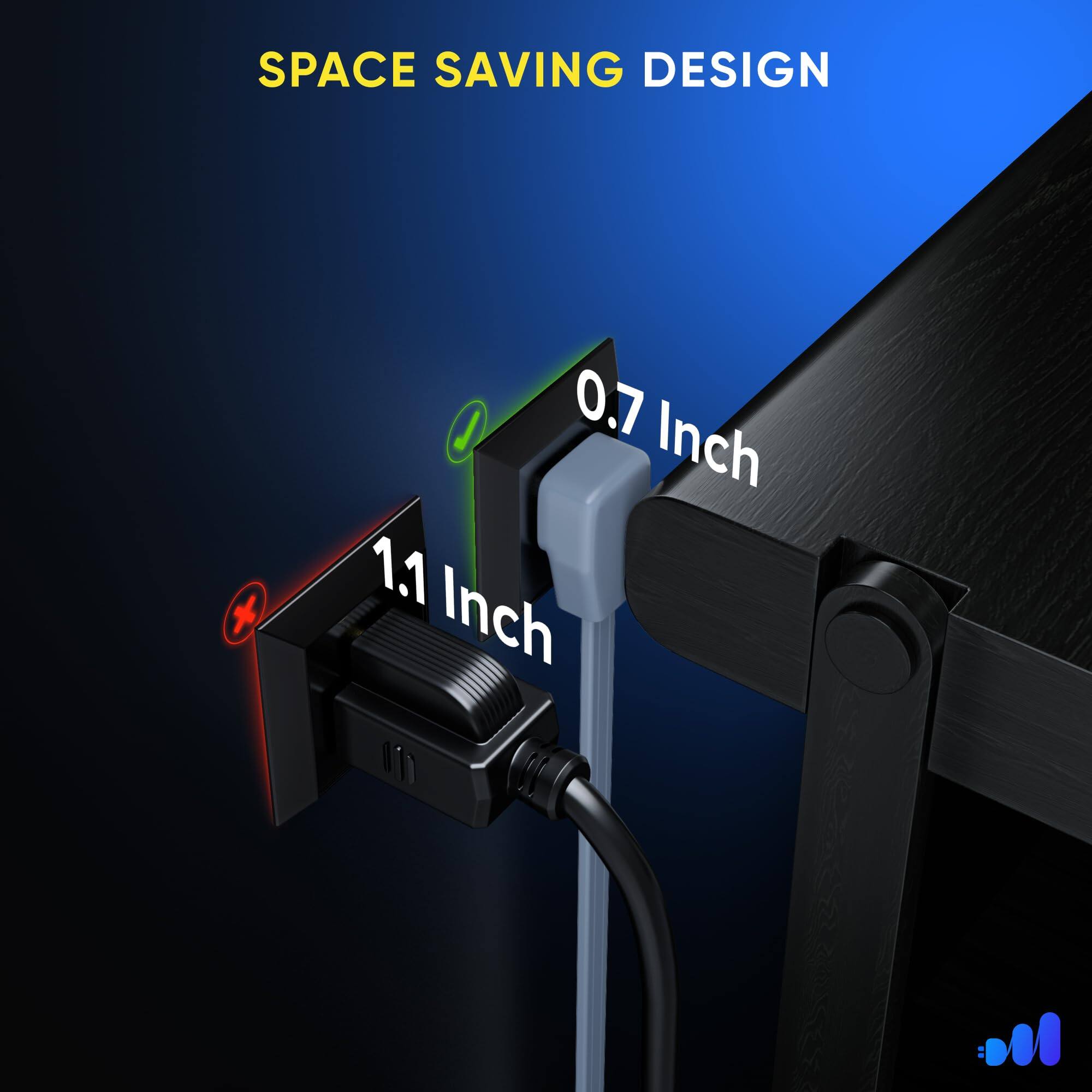 SPACE SAVING DESIGN  
0.7 Inch  
1.1 Inch