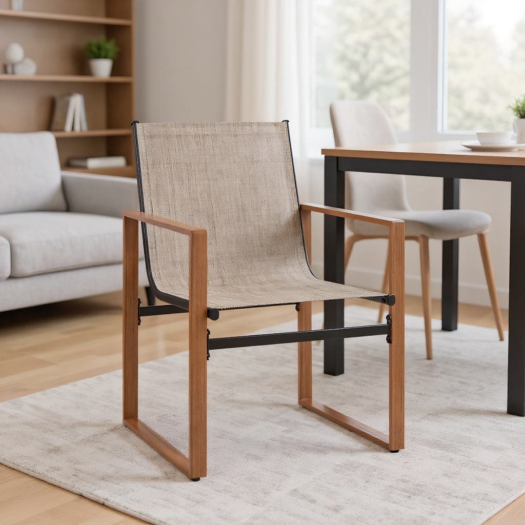 Kadyn - Outdoor Dining Room Chairs, Patio Kitchen Chairs,Outdoor Dining Chairs with Breathable Seat and Backrest Set of 2 - Brown