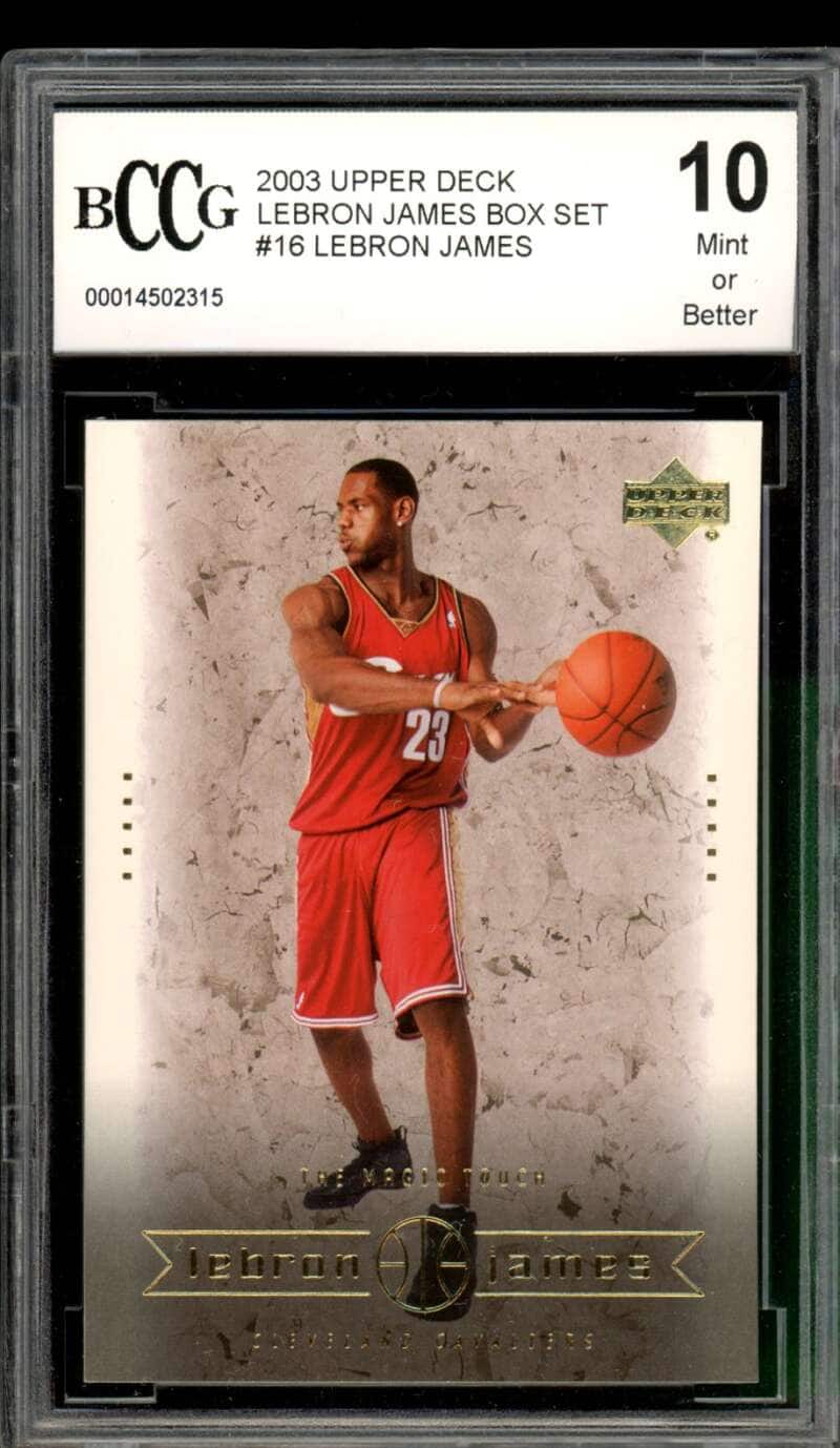 Lebron James Rookie Card 2003 Upper Deck Box Set #16 BGS BCCG 10