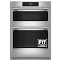 KitchenAid - 30" Smart Built-In Electric Double Wall Combination with Microwave and Assisted Cooking Modes - Stainless Steel