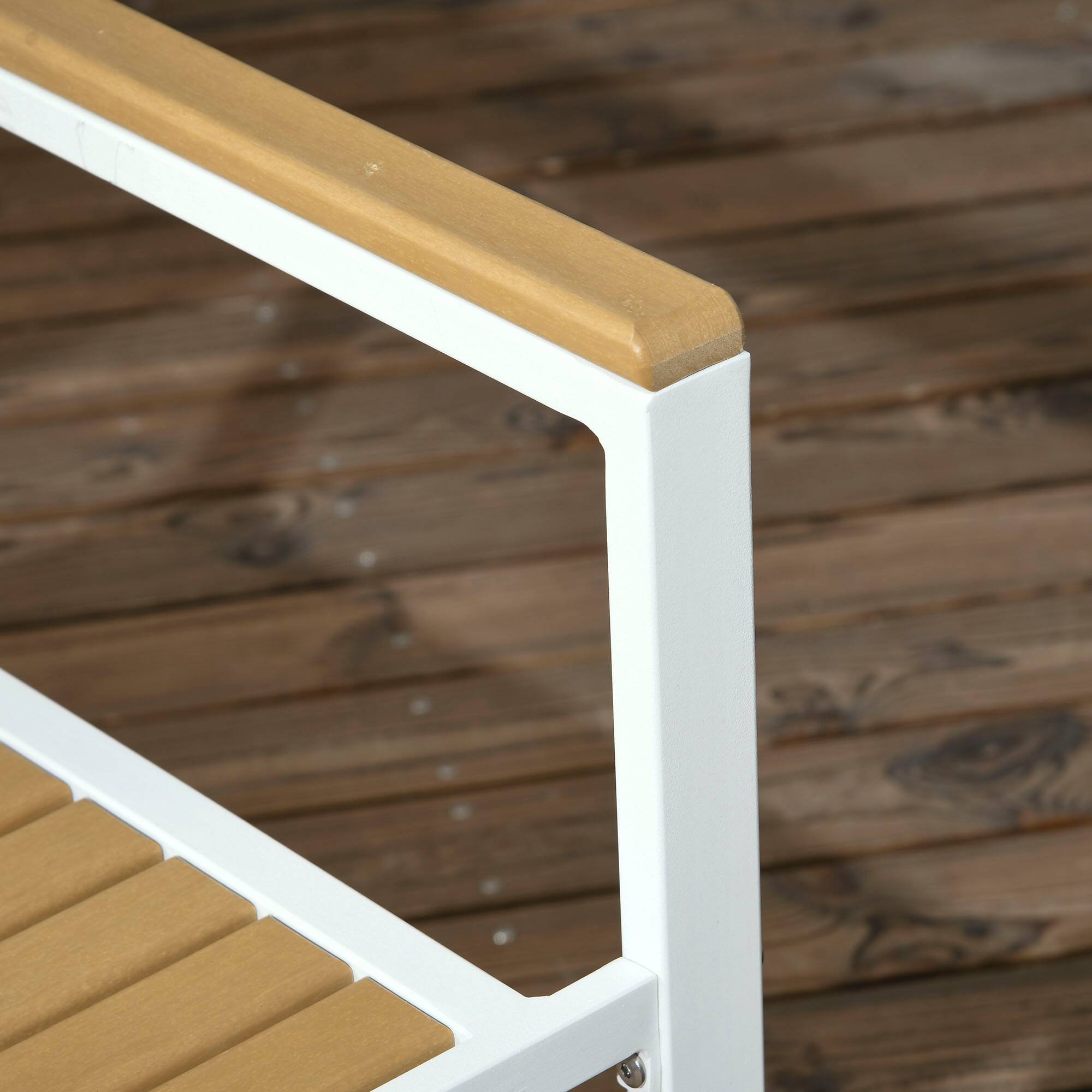 Alt View 7. Outsunny - 5 Piece Patio Dining Set for 4 with Umbrella Hole, Waterproof HDPE Outdoor Table and Chairs - Yellow.